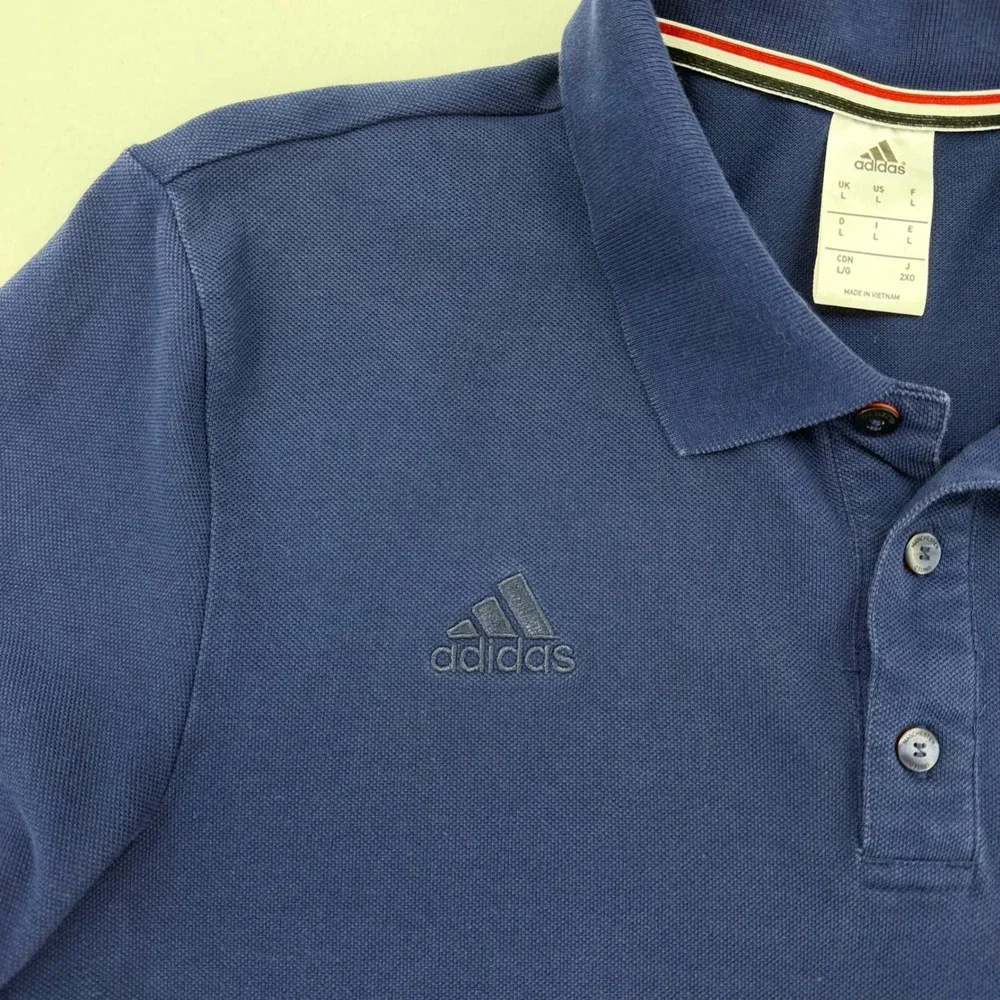 Adidas Manchester United FB Soccer Polo Shirt Mens Large Blue 2015